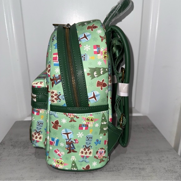 Loungefly Star Wars The Mandalorian Chibi Holidays Backpack - Picture 4 of 6